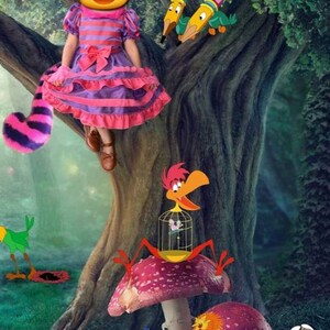 Alice in Wonderland Svg, Bird Cage SVG Design for Home Decor and
