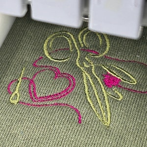 Embroidery Machine Files Scissors and Thread, 3 Sizes, Embroidery ...