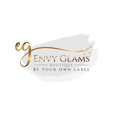 Elegant Premade Gold Watercolor Logo Design With Glitter, Beauty Logo ...