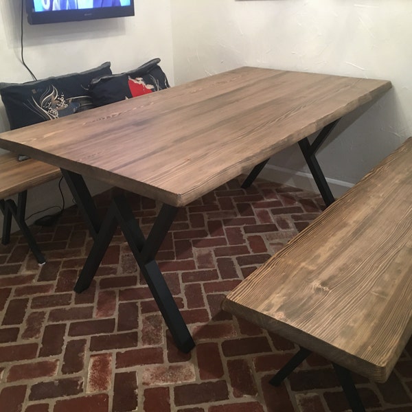 Solid Wood Dining Table - Handmade Custom Table / Modern Farmhouse ...