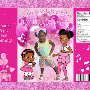 Custom Gracie’s corner birthday party supplies diy party decor Template Bundle custom chip bag juice personalized template water bottle