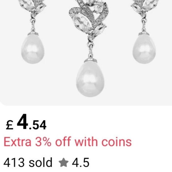 Blush Pink Pearl Pendant Necklace & Earrings Set – Silver Plated, Wedding Bridal