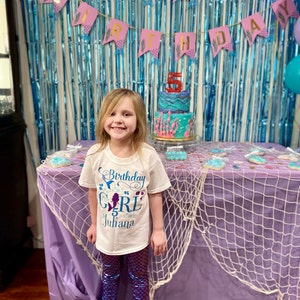 Mermaid birthday shirt, Mermaid Birthday Outfit, Mermaid Birthday Party, Little Mermaid 1st Birthday Outfit, mermaid family shirts, H143