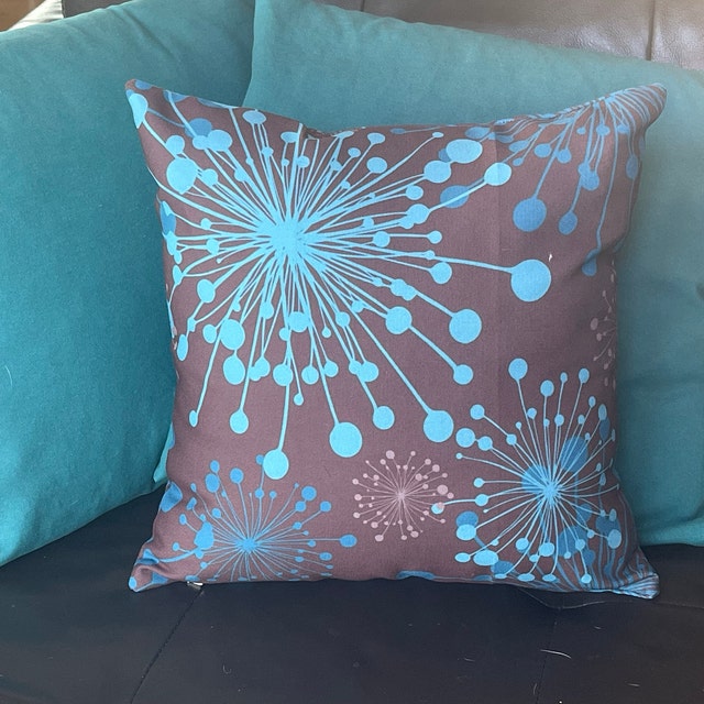 Teal and sales chocolate pillows