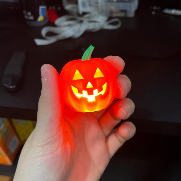 Halloween Tiered Tray Light up Mini Jack O Lantern Decor, Fairy Garden ...