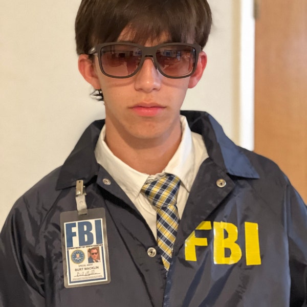 Burt Macklin FBI Parks and Recreation ID Badge Card Cosplay Costume ...