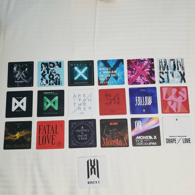 KPop ドリンクコースター - Monsta X アルバムカバー 18枚セット