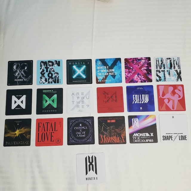 Kpop Drink Coasters - Monsta X Album Covers Set of 18 K-pop 