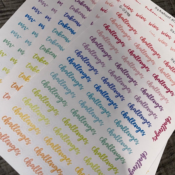 Personalized Script Planner Stickers With Your Custom Text, Custom Text ...