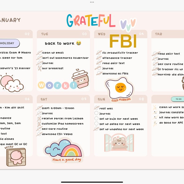 White Sticky Notes Digital Sticker Book for Goodnotes Planner Widgets ...