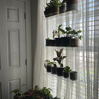 Window Plant Shelf Hanging Shelf Acrylic Plant Shelves - Etsy