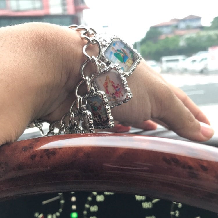 Catholic Saints Altered Art Charm Bracelet