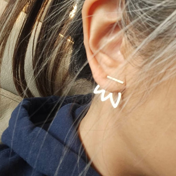 CRYSTAL METEOR STUD EARRING / YEL main image 0