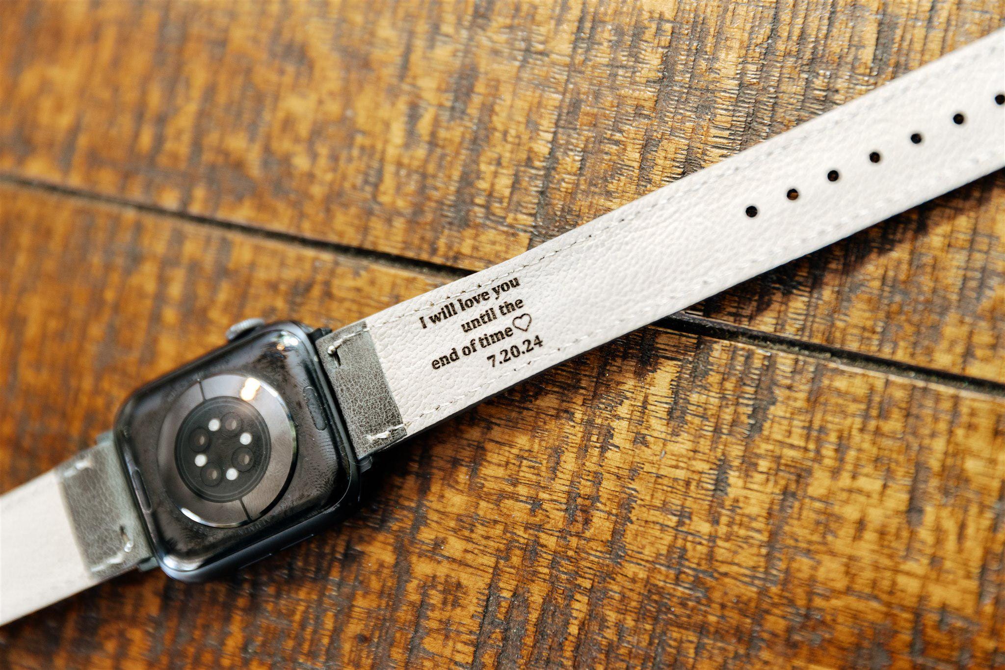 Custom Leather Watch Band, Apple Watch Band 38, 40, 41, 42, 44, 45, 49 mm. Handmade Samsung Galaxy, Pixel, Fossil, Fitbit iWatch Strap