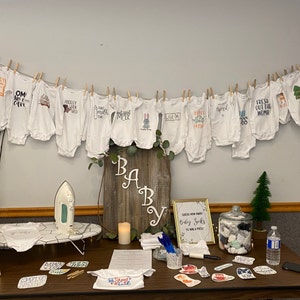 instructions for onesie decorating table