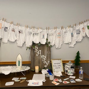 Funny Baby Onesie Decorating Kit, Baby Shower Activity Kit, DIY