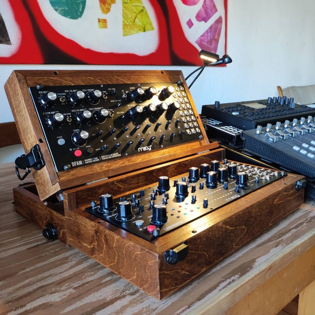 Wooden Case for 2 Moog Modular Synthsizer, Moog Mother 32