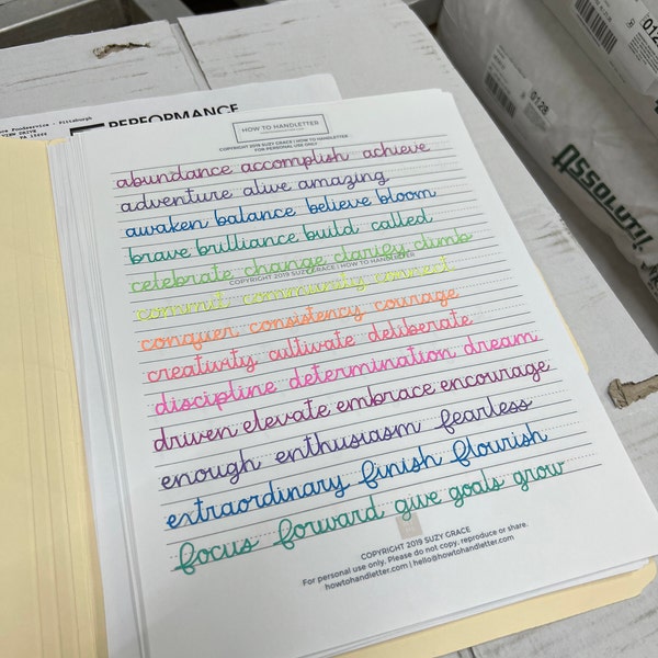 THE ELOISE: Printable Handlettering Worksheets (PDF File Only) From How ...