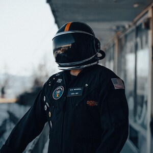 Deluxe Flip Visor Astronaut Helmet in White & Black - Etsy