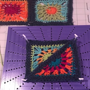 3D Printed Crochet Blocking Board Sizes up to 12 Large Crochet Blocking for  Big Granny Squares, Motifs, or Hexies 