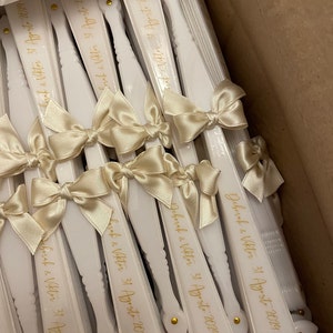 Set da 10 Ventagli per Matrimonio Personalizzati Legno di Bambu' con