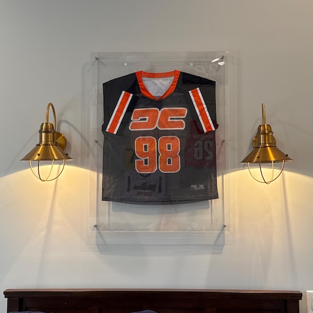 Jersey Hanger for Display Case Clear Acrylic Rod with Hook Lot of 3