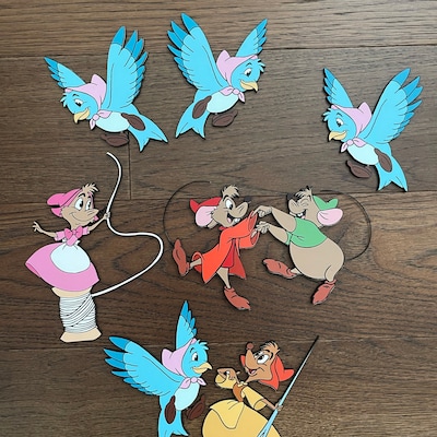 Set of 4 Cinderella Birds / Room Decor - Etsy
