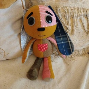 ロスト・オリーのぬいぐるみ布人形うさぎパッチワーク - Etsy 日本