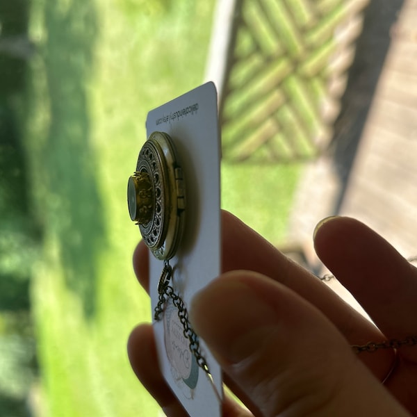 Compass Rose Locket Necklace, Nautical Locket, Antique Brass Round ...