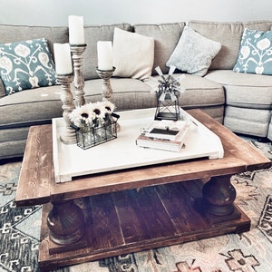 Chunky Balustrade Coffee Table Legs Unfinished Wood Furniture Etsy
