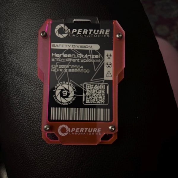 Aperture Laboratories Cyberpunk Keycard Style Card ID Holder - Aperture ...