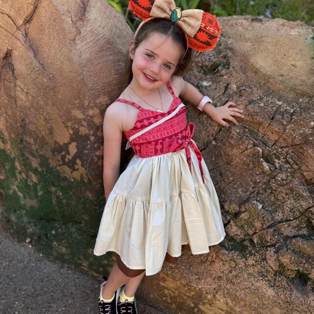open lace back dress Red Gingham Dress with Bows 6 main image 1