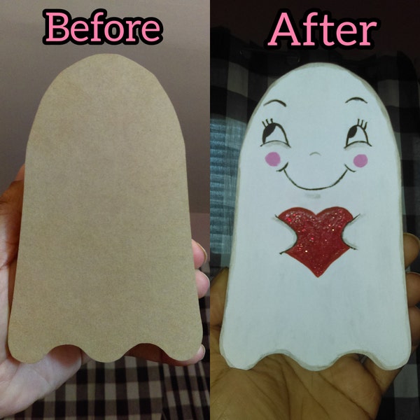 DIY Wood Ghosts- Unfinished Halloween Home Decor- Ghost Crafts for ...