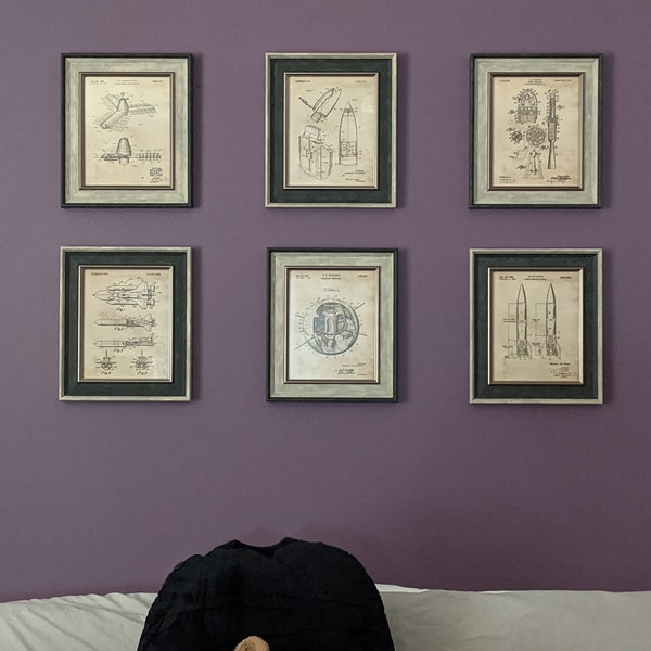 Vintage NASA Space Exploration Patent Prints, 6 Unframed Photos, Wall ...