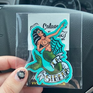 La Sirena Sticker, Tattoo Flash and Loteria Inspired, Low Brow ...