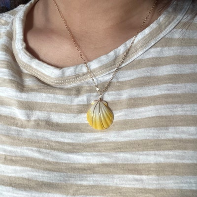 Moonrise Shell Necklace nickel Size, Gold Fill Necklace, Sunrise Shell ...