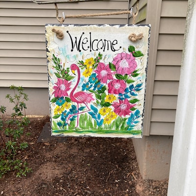 Spring Slate. Welcome Sign. Summer Slate. Personalized Gift. Door Decor ...