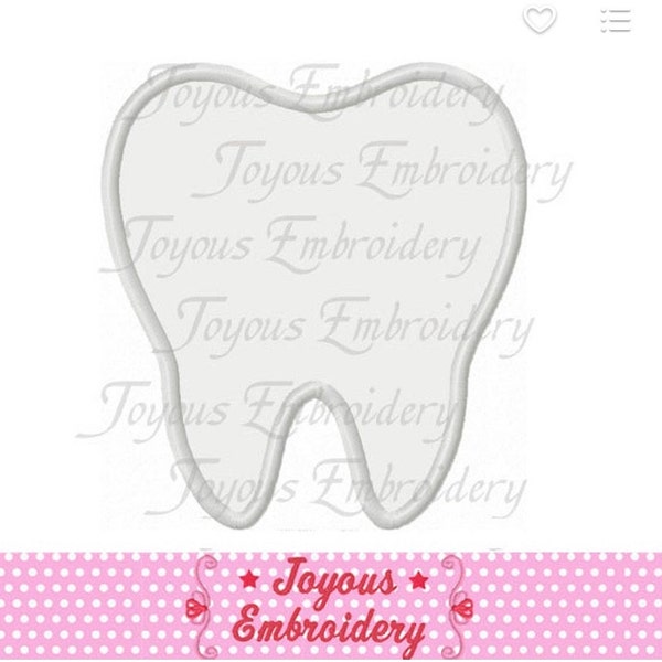 Tooth Applique Embroidery Design,tooth Fairy Machine Embroidery File ...