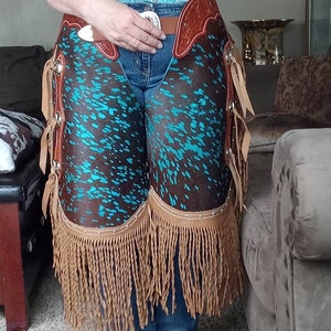 Custom Made Rodeo Chaps/ New/ Custom Leather /R Bar K - Etsy