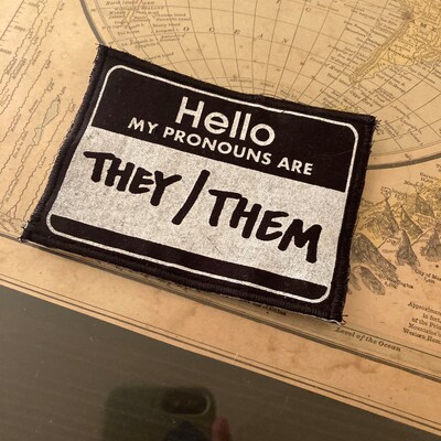 Gender Pronoun PATCH They Them - Etsy