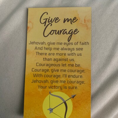 Give Me Courage Magnet, Jw Original Songs, Jw Gifts, Jw Magnets, Jw ...
