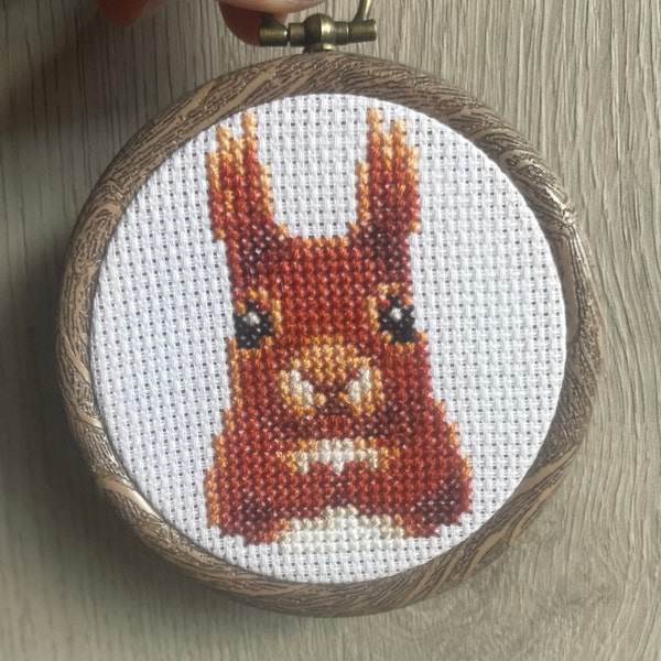 Red Squirrel Cross Stitch Pattern PDF - Red Squirrel Embroidery PDF ...