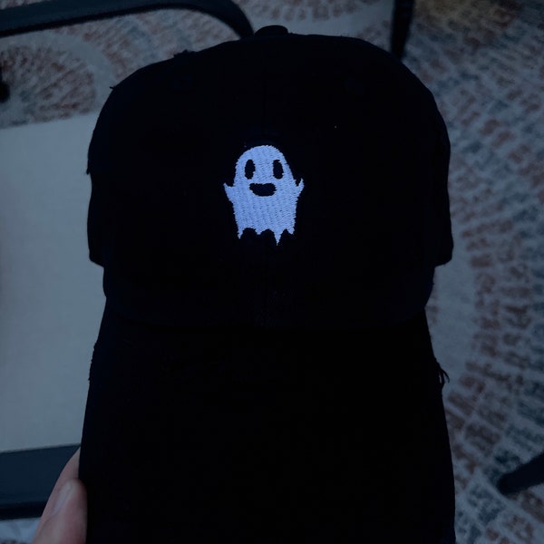Ghost Vintage Baseball Cap Embroidered Cotton Adjustable Distressed Dad ...