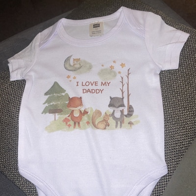 I Love My Daddy Baby Vest, Personalised Babygrow, Daddy Babygrow ...