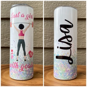 20 Oz Skinny Tumbler Sublimation Design Template White Glitter ...