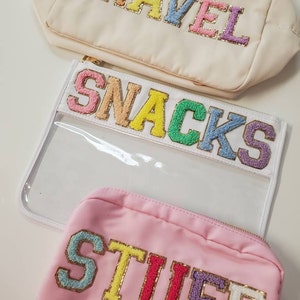 Nylon Clear Pouch Patches Varsity Letter Bag Nylon Flat - Etsy