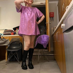 purple sequin shirt dress taylor swift Purple Sequined Taylor Swift Same Style Bodycon Dress  Jolly Vintage