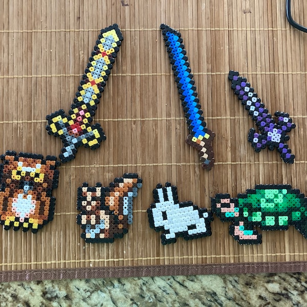 Terraria Magnet Accessory Terraria Swords Perler Beads Art, Handmade Pixel Art, Magnet, Accessory ...