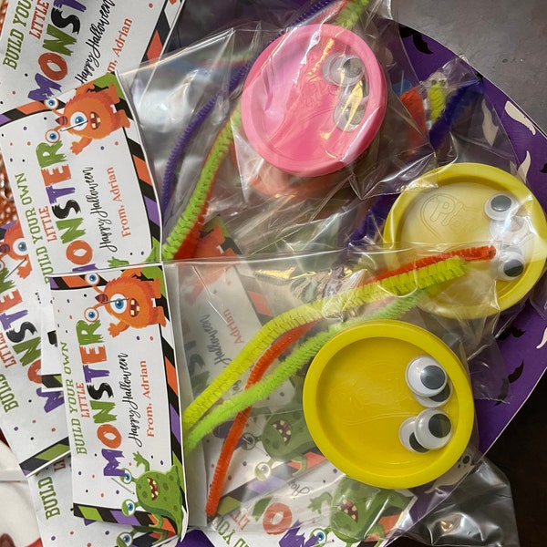Halloween Printable Make Your Own Monster Bag Topper Monster Favor ...