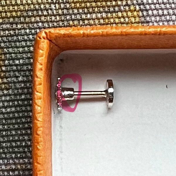 20G Tiny Sun Labret Flat Back Stud • Solid 925 Sterling Silver • Sun ...